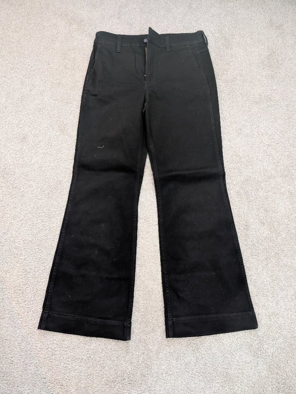 J. Crew Black Skinny Flare Jeans Stretch Denim Women’s Size 30